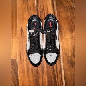 Prada Black and Silver Women's Sneakers